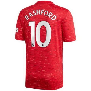 Maglia Manchester United NO.10 Rashford Home 2020/21 Rosso
