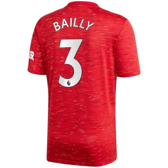 Maglia Manchester United NO.3 Bailly Home 2020/21 Rosso