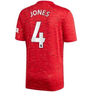 Maglia Manchester United NO.4 Jones Home 2020/21 Rosso