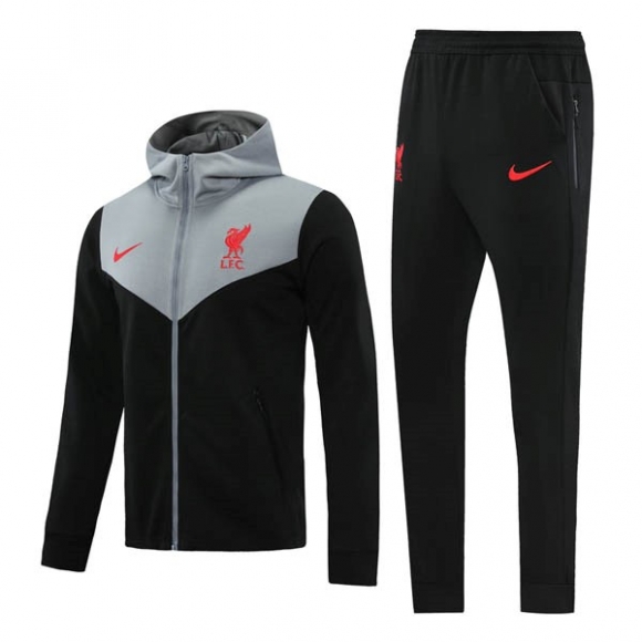 Felpa Cappuccio Liverpool 2021/22 Grigio Nero