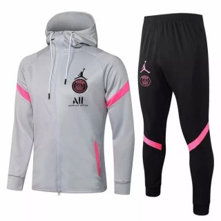 Felpa Cappuccio Paris Saint Germain 2021/22 Grigio Nero