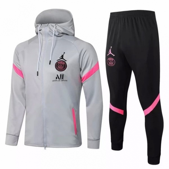 Felpa Cappuccio Paris Saint Germain 2021/22 Grigio Nero