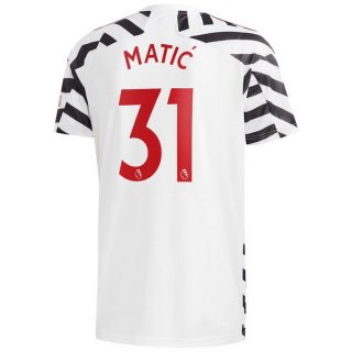 Maglia Manchester United NO.31 Matic Terza 2020/21 Bianco