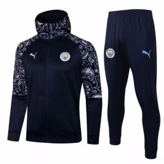 Felpa Cappuccio Manchester City 2021/22 Blu Navy
