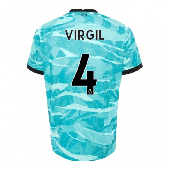 Maglia Liverpool NO.4 Virgil Away 2020/21 Blu