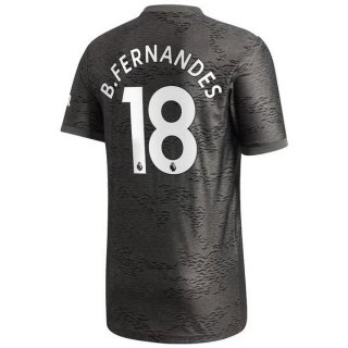 Maglia Manchester United NO.18 B. Fernandes Away 2020/21 Nero