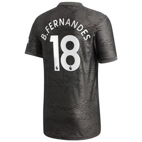 Maglia Manchester United NO.18 B. Fernandes Away 2020/21 Nero