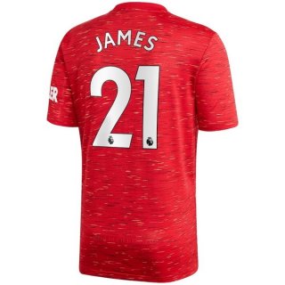 Maglia Manchester United NO.21 James Home 2020/21 Rosso