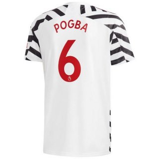 Maglia Manchester United NO.6 Pogba Terza 2020/21 Bianco