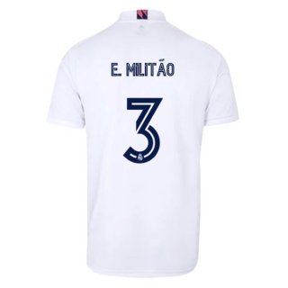 Maglia Real Madrid Home NO.3 E. Militão 2020/21 Bianco