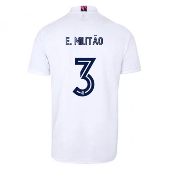 Maglia Real Madrid Home NO.3 E. Militão 2020/21 Bianco