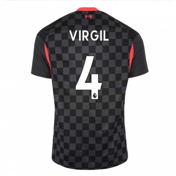 Maglia Liverpool NO.4 Virgil Terza 2020/21 Nero