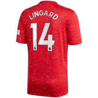 Maglia Manchester United NO.14 Lingard Home 2020/21 Rosso