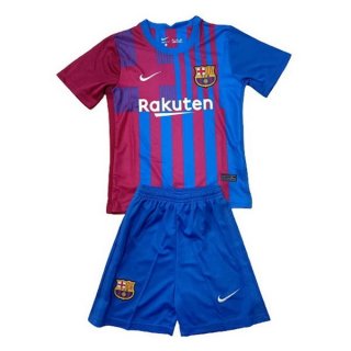 Maglia Barcellona Home Bambino 2021/22 Blu Rosso