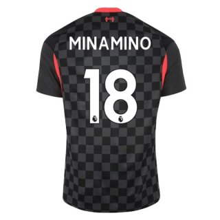 Maglia Liverpool NO.18 Minamino Terza 2020/21 Nero