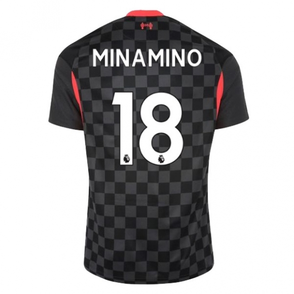 Maglia Liverpool NO.18 Minamino Terza 2020/21 Nero