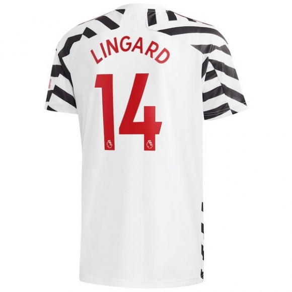 Maglia Manchester United NO.14 Lingard Terza 2020/21 Bianco