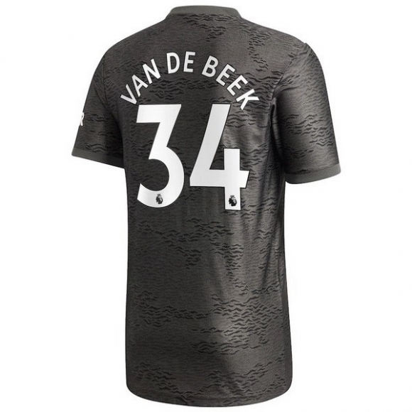 Maglia Manchester United NO.34 Van De Beek Away 2020/21 Nero