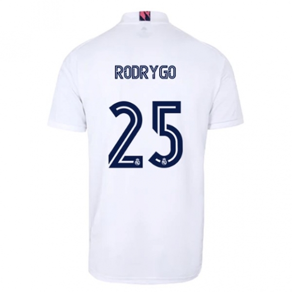Maglia Real Madrid Home NO.25 Rodrygo 2020/21 Bianco