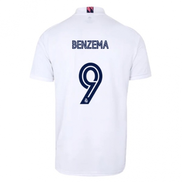 Maglia Real Madrid Home NO.9 Benzema 2020/21 Bianco