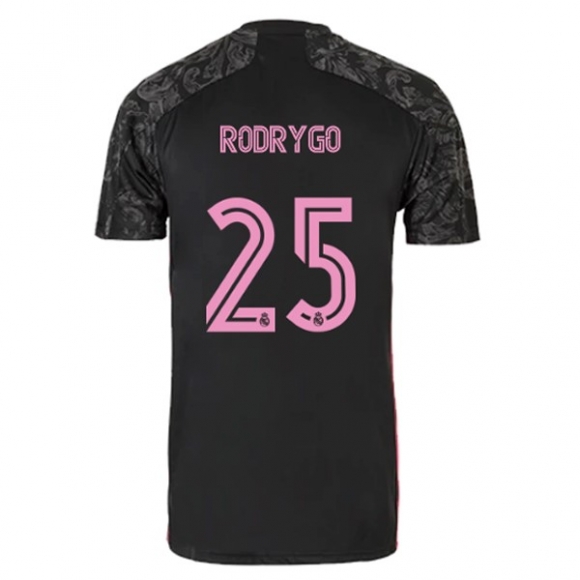 Maglia Real Madrid Terza NO.25 Rodrygo 2020/21 Nero