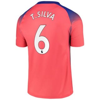 Maglia Chelsea NO.6 T. Silva Terza 2020/21 Arancione