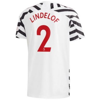 Maglia Manchester United NO.2 Lindelof Terza 2020/21 Bianco
