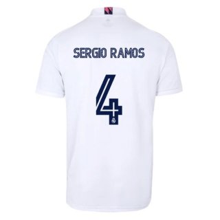 Maglia Real Madrid Home NO.4 Sergio Ramos 2020/21 Bianco