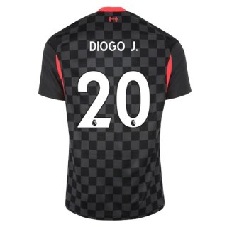 Maglia Liverpool NO.20 Diogo Jota Terza 2020/21 Nero