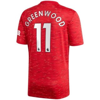 Maglia Manchester United NO.11 Greenwood Home 2020/21 Rosso