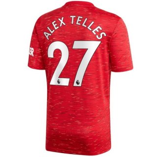 Maglia Manchester United NO.27 Alex Telles Home 2020/21 Rosso