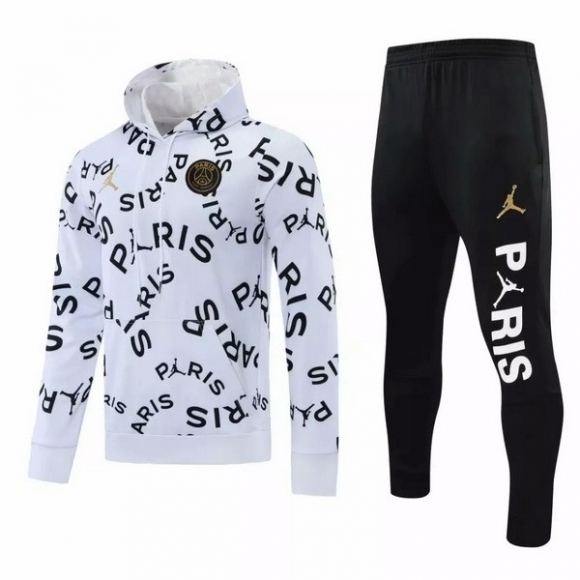 Felpa Cappuccio Paris Saint Germain 2021/22 Bianco Nero