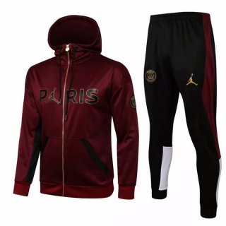 Felpa Cappuccio Paris Saint Germain 2021/22 Borgona Nero