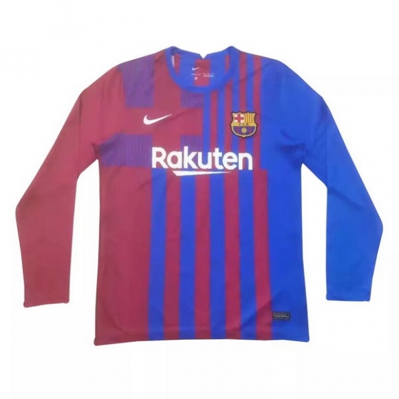 Maglia Barcellona Home ML 2021/22 Rosso Blu