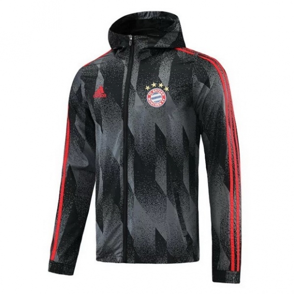Giacca a Vento Bayern Munich 2021/22 Nero Rosso