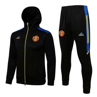 Felpa Cappuccio Manchester United 2021/22 Nero