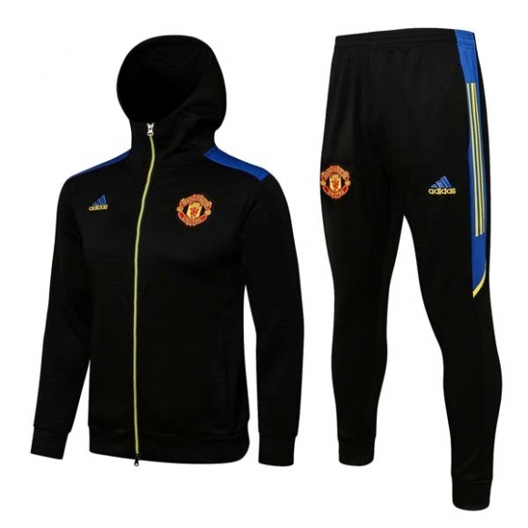 Felpa Cappuccio Manchester United 2021/22 Nero