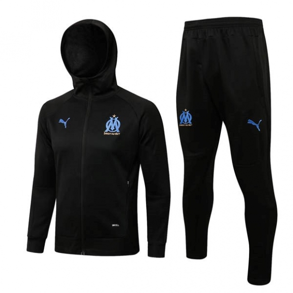 Felpa Cappuccio Set Completo Marseille 2022/23 Nero
