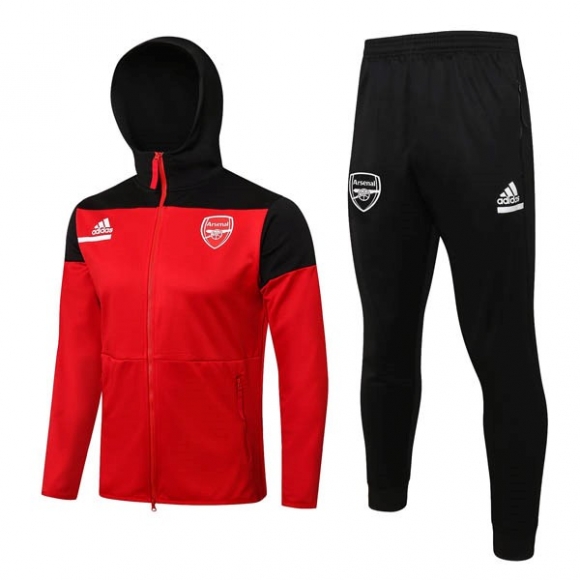 Felpa Cappuccio Set Completo Arsenal 2022/23 Rosso