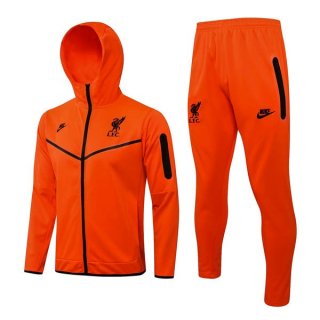 Felpa Cappuccio Set Completo Liverpool 2022/23 Arancione