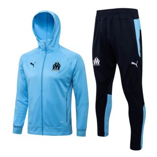Felpa Cappuccio Set Completo Marseille 2022/23 Blu