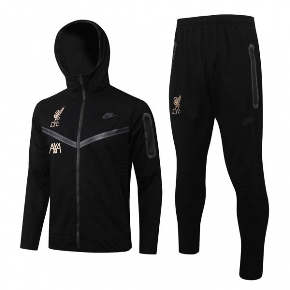 Felpa Cappuccio Set Completo Liverpool 2022/23 Nero