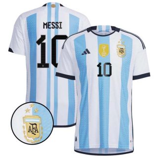 3 Stelle Tailandia Maglia Argentina Home Messi 2022/23
