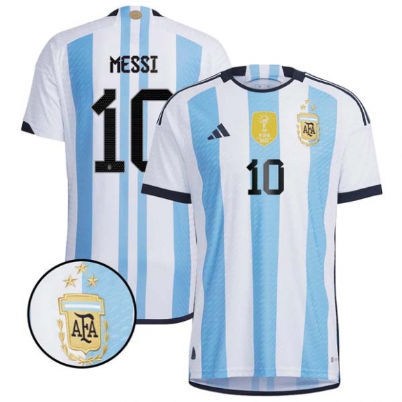3 Stelle Tailandia Maglia Argentina Home Messi 2022/23