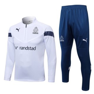 Felpa Allenamento Marseille 2022/23 Bianco Blu
