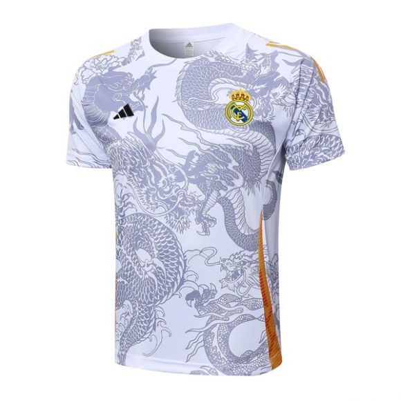 Maglia Formazione Real Madrid 2024/25 Bianco Grigio 2