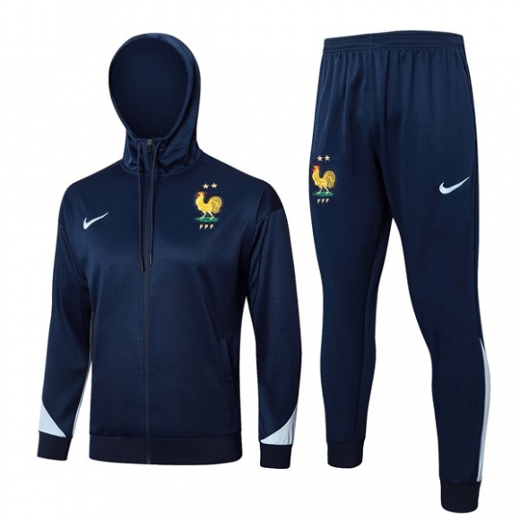 Felpa Cappuccio Francia 2024/25 Blu 5