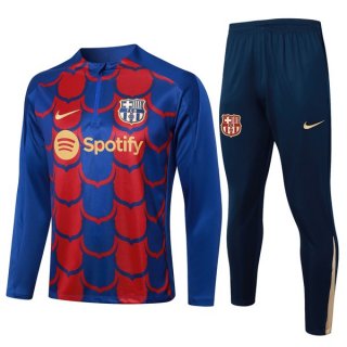 Felpa Allenamento Barcellona 2024/25 Blu Rosso 3