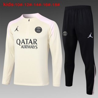 Bambino Felpa Allenamento PSG 2024/25 Giallo Rosa 3