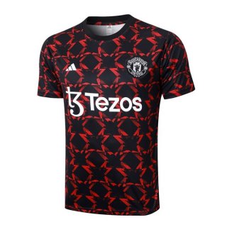 Maglia Formazione Manchester United 2024/25 Nero Rosso
